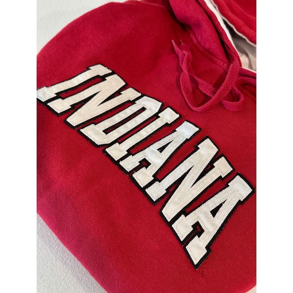 Stadium Athletics Indiana Hoosiers Red Hoodie Embroidered Sweatshirt Kids Large - Picture 12 of 12